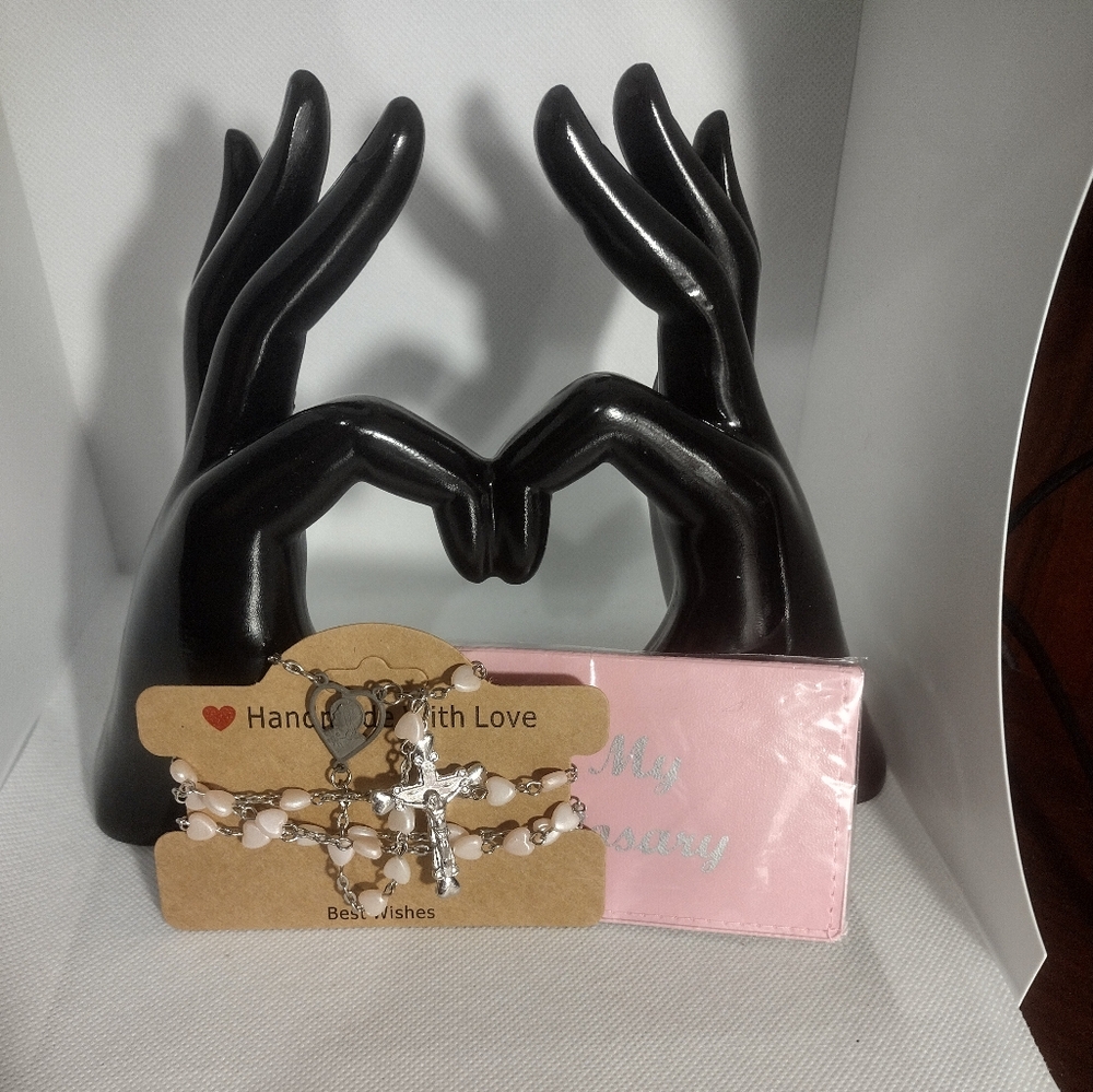 Pink Rosary with Pouch